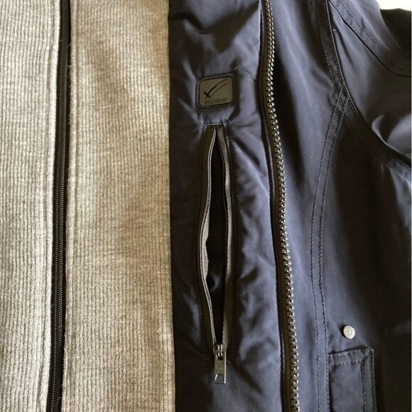 William Rast Men's Collared Navy and Gray Jacket Coat XL - Picture 6 of 14